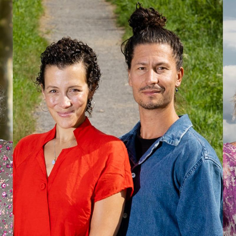Compilatiebeeld met 3 stellen